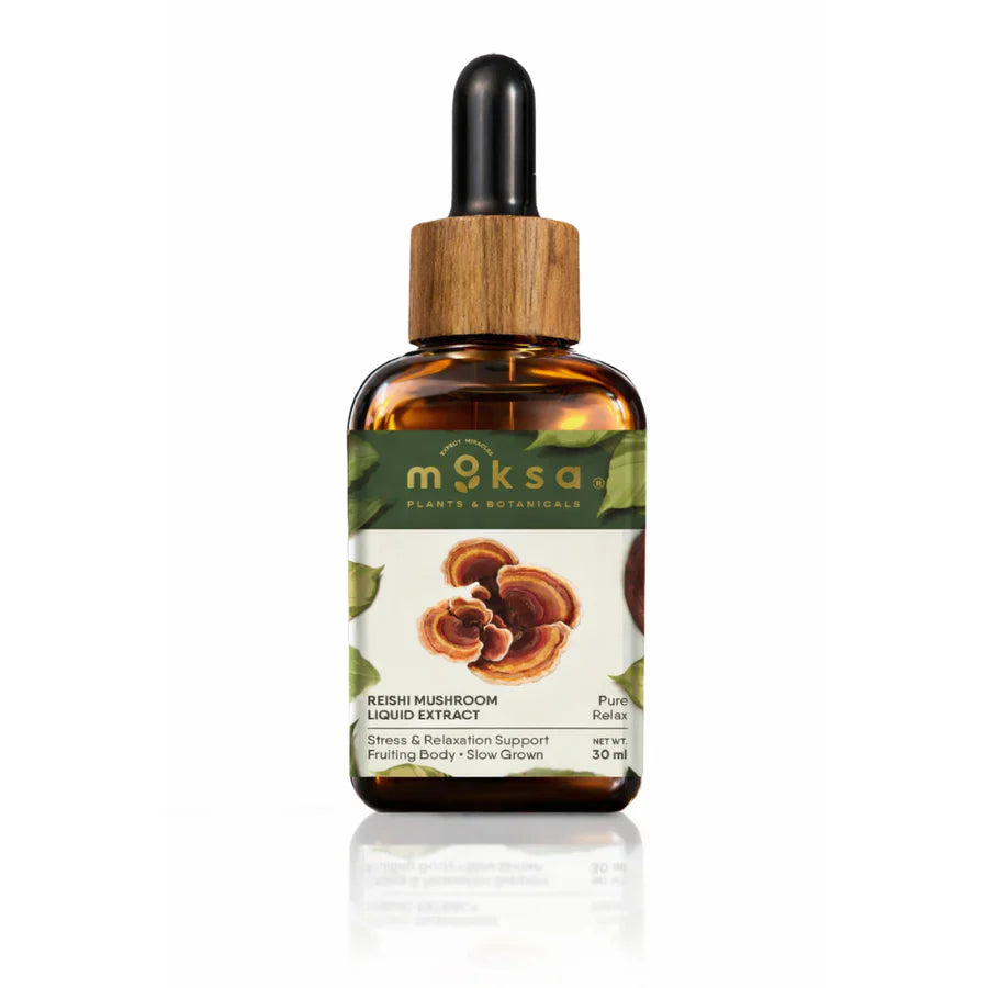 Moksa Reishi Mushroom Extract (Pure Relax) – Adaptogen for Stress, Immunity & Balance (30ml)