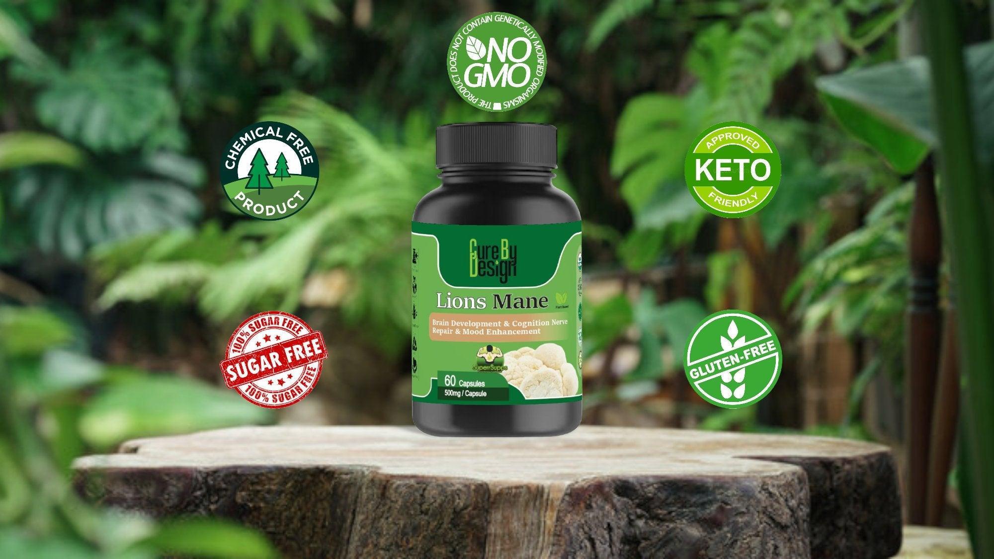 Cure By Design - Superrsupps Lions Mane Capsules