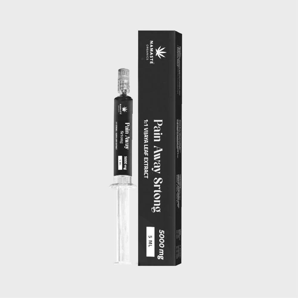 Namaste Organics - Pain Away Strong - 1:1 Full Spectrum Vijaya (Cannabis) Extract for Chronic Pain Relief | 5000mg-5ml