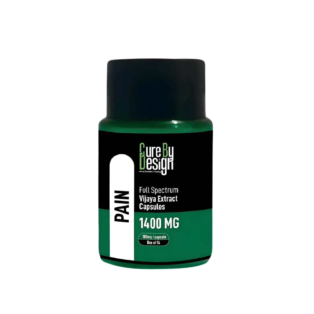 Cure By Design - Pain | 100mg/Capsule - THC Dominant (1:4 - CBD:THC)