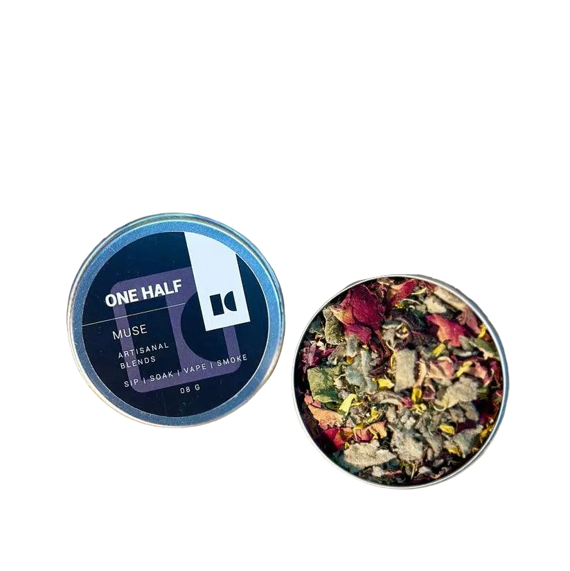 One Half- Muse 8gm Tin | Herbal Smoking Blend