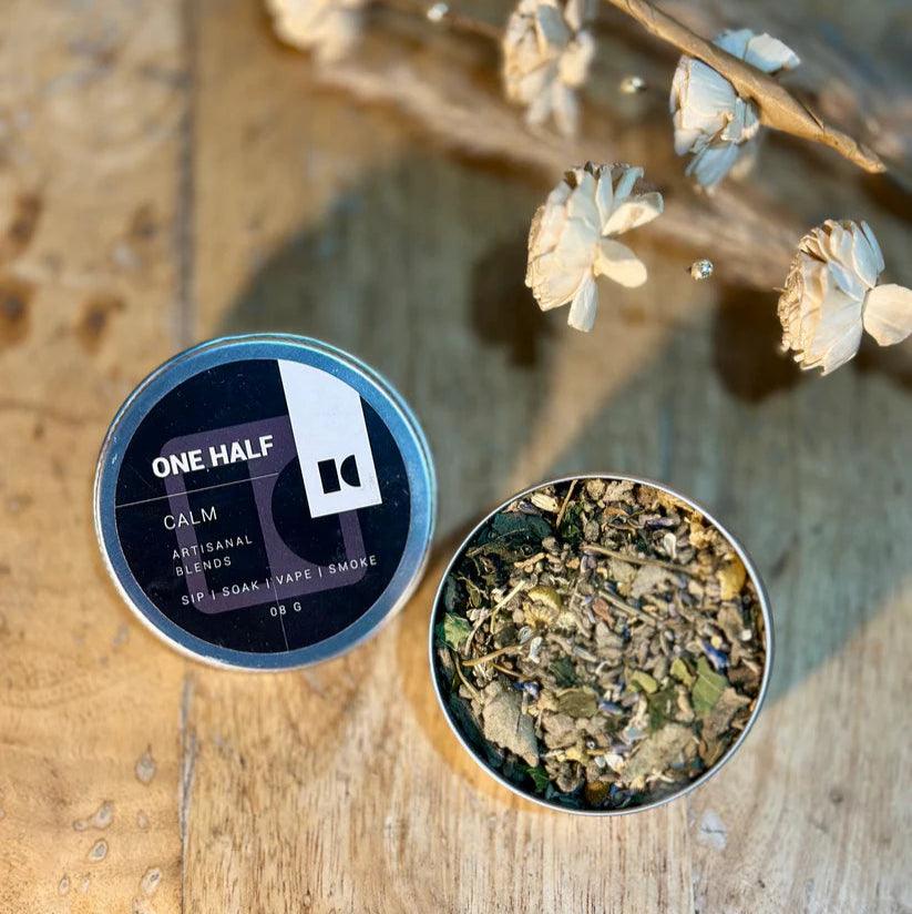 One Half - Calm 8gm Tin | Herbal Smoking Blend