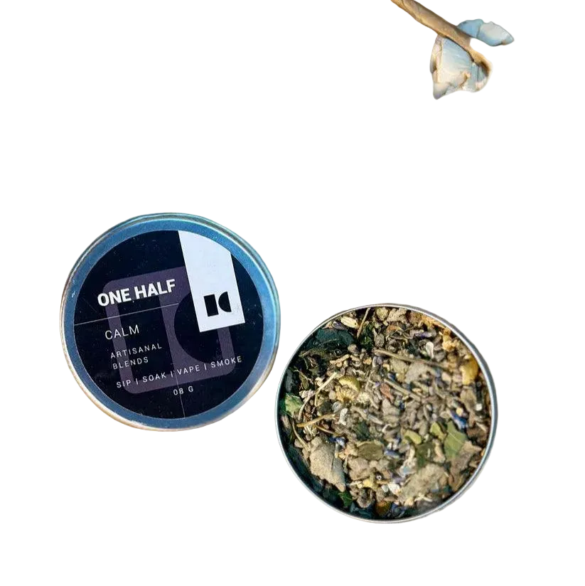 One Half - Calm 8gm Tin | Herbal Smoking Blend