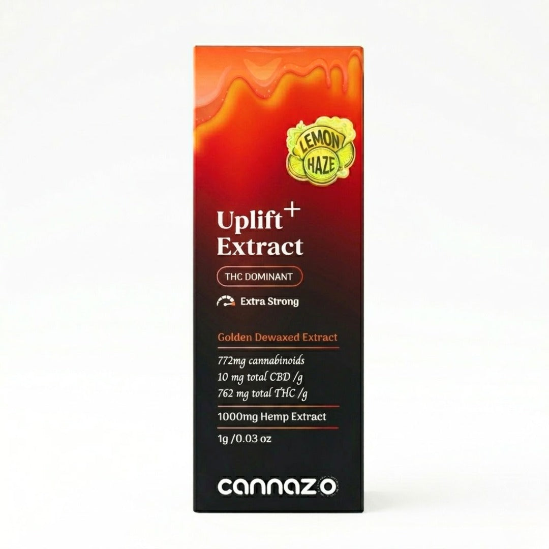 Cannazo- De-Waxed Super Lemon Haze Uplift+ Pen (Full Spectrum THC Extract Syringe) Golden Extract